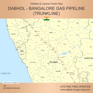 [Product Image] Dabhol - Bangalore Gas Pipeline Map (Trunkline)