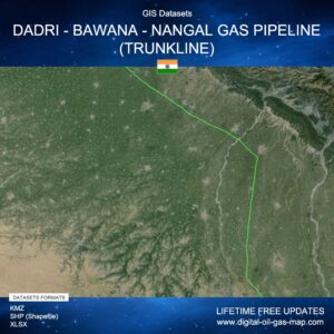 [Product Image] GIS Datasets of Dadri - Bawana - Nangal Gas Pipeline (Trunkline)