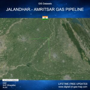 [Product Image] GIS Datasets of Jalandhar - Amritsar Gas Pipeline