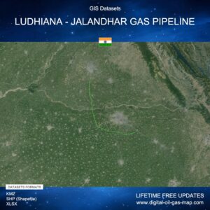 [Product Image] GIS Datasets of Ludhiana - Jalandhar Gas Pipeline