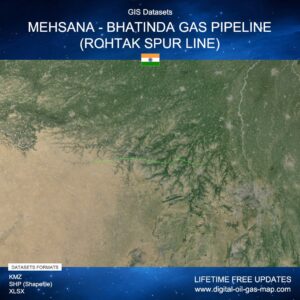[Product Image] GIS Datasets of Mehsana - Bhatinda Gas Pipeline (Rohtak Spur Line)