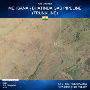 [Product Image] GIS Datasets of Mehsana - Bhatinda Gas Pipeline (Trunkline)
