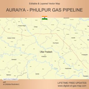 [Product Image] Auraiya - Phulpur Gas Pipeline Map