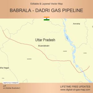 [Product Image] Babrala - Dadri Gas Pipeline Map