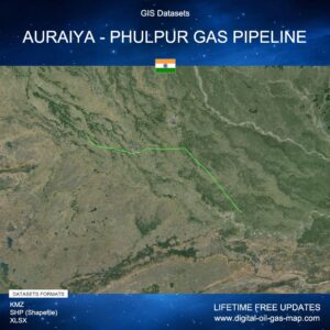 [Product Image] GIS Datasets of Auraiya - Phulpur Gas Pipeline