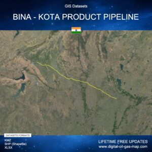 [Product Image] GIS Datasets of Bina - Kota Product Pipeline