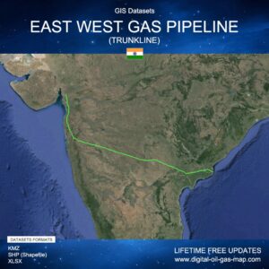 [Product Image] GIS Datasets of East West Gas Pipeline (Trunkline) · India
