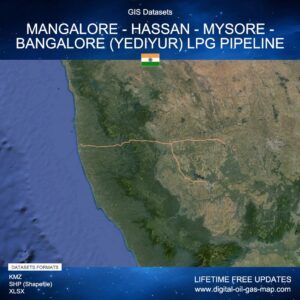 [Product Image] GIS Datasets of Mangalore - Hassan - Mysore - Bangalore (Yediyur) LPG Pipeline