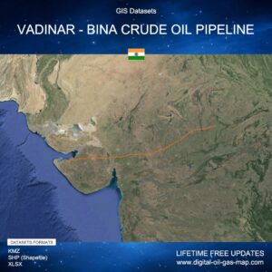 [Product Image] GIS Datasets of Vadinar - Bina Crude Oil Pipeline