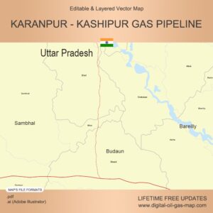 [Product Image] Karanpur - Kashipur Gas Pipeline Map