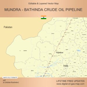 [Product Image] Mundra - Bathinda Crude Oil Pipeline Map