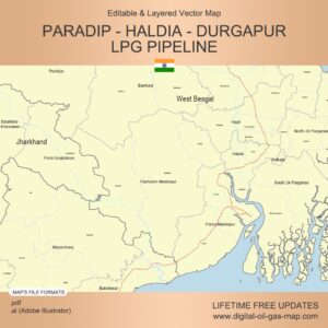 [Product Image] Paradip - Haldia - Durgapur LPG Pipeline Map