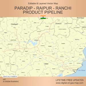 [Product Image] Paradip - Raipur - Ranchi Product Pipeline Map