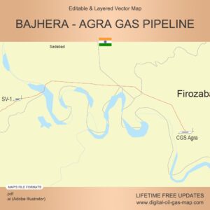 [Product Image] Bajhera - Agra Gas Pipeline Map