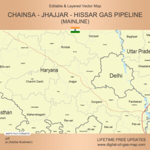[Product Image] Chainsa - Jhajjar - Hissar Gas Pipeline Map (Mainline)