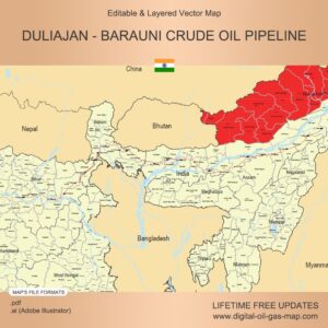 [Product Image] Duliajan - Barauni Crude Oil Pipeline Map