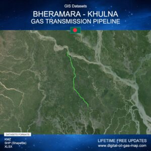 [Product Image] GIS Datasets of Bheramara - Khulna Gas Transmission Pipeline