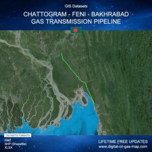 [Product Image] GIS Datasets of Chattogram - Feni - Bakhrabad Gas Transmission Pipeline