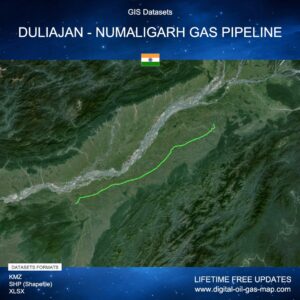 [Product Image] GIS Datasets of Duliajan - Numaligarh Gas Pipeline