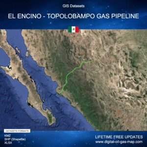 [Product Image] GIS Datasets of El Encino - Topolobampo Gas Pipeline