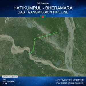 [Product Image] GIS Datasets of Hatikumrul - Bheramara Gas Transmission Pipeline