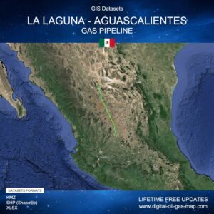 [Product Image] GIS Datasets of La Laguna - Aguascalientes Gas Pipeline