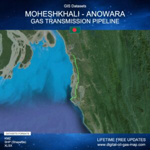 [Product Image] GIS Datasets of Moheshkhali - Anowara Gas Transmission Pipeline