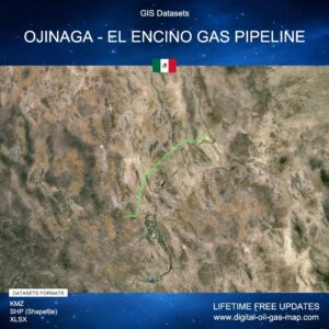 [Product Image] GIS Datasets of Ojinaga - El Encino Gas Pipeline
