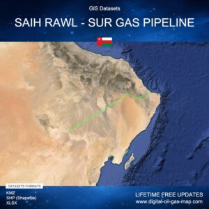 [Product Image] GIS Datasets of Saih Rawl - Sur Gas Pipeline