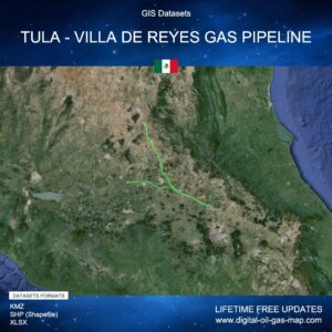 [Product Image] GIS Datasets of Tula - Villa de Reyes Gas Pipeline