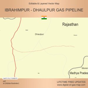 [Product Image] Ibrahimpur - Dhaulpur Gas Pipeline Map