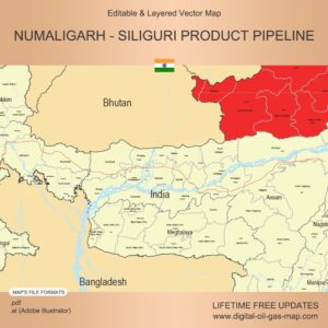[Product Image] Numaligarh - Siliguri Product Pipeline Map