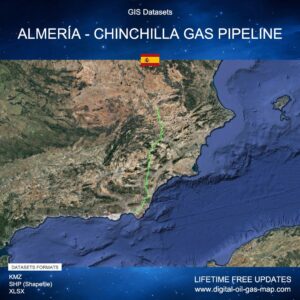 [Product Image] GIS Datasets of Almería - Chinchilla Gas Pipeline