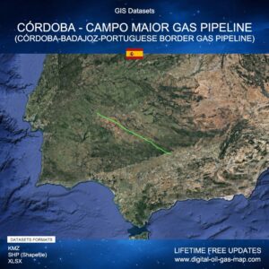 [Product Image] GIS Datasets of Córdoba - Campo Maior Gas Pipeline