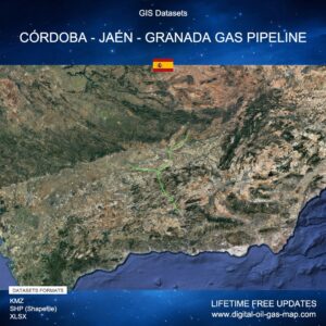 [Product Image] GIS Datasets of Córdoba - Jaén - Granada Gas Pipeline