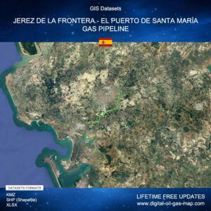 [Product Image] GIS Datasets of Jerez de la Frontera - El Puerto de Santa María Gas Pipeline