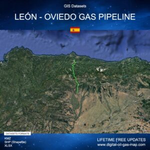 [Product Image] GIS Datasets of León - Oviedo Gas Pipeline