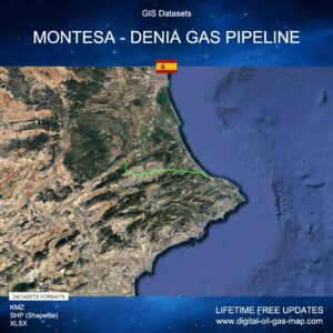 [Product Image] GIS Datasets of Montesa - Denia Gas Pipeline