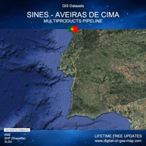 [Product Image] GIS Datasets of Sines - Aveiras de Cima Multiproducts Pipeline