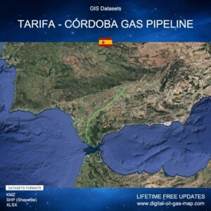 [Product Image] GIS Datasets of Tarifa - Córdoba Gas Pipeline