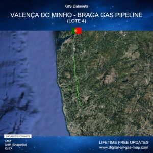 [Product Image] GIS Datasets of Valenca do Minho - Braga Gas Pipeline (Lote 4)