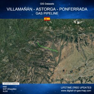 [Product Image] GIS Datasets of Villamañán - Astorga - Ponferrada Gas Pipeline