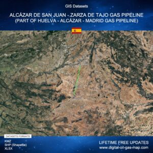 [Product Image] GIS Datasets of Alcázar de San Juan - Zarza de Tajo Gas Pipeline