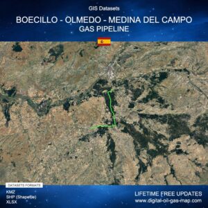 [Product Image] GIS Datasets of Boecillo - Olmedo - Medina del Campo Gas Pipeline