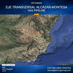 [Product Image] GIS Datasets of Eje Transversal Alcázar-Montesa Gas Pipeline