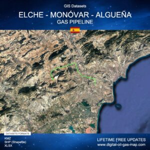 [Product Image] GIS Datasets of Elche - Monóvar - Algueña Gas Pipeline