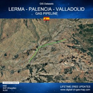 [Product Image] GIS Datasets of Lerma - Palencia - Valladolid Gas Pipeline