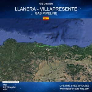 [Product Image] GIS Datasets of Llanera - Villapresente Gas Pipeline