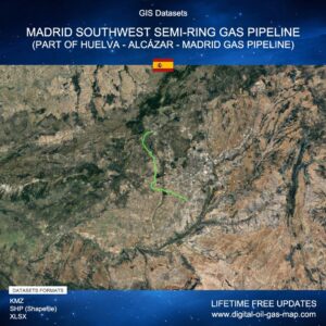 [Product Image] GIS Datasets of Madrid Southwest Semi-Ring Gas Pipeline
