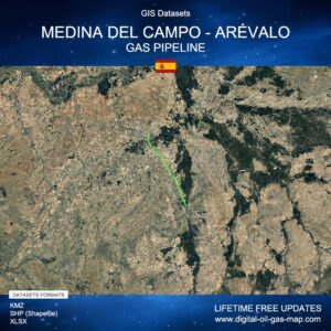 [Product Image] GIS Datasets of Medina del Campo - Arévalo Gas Pipeline